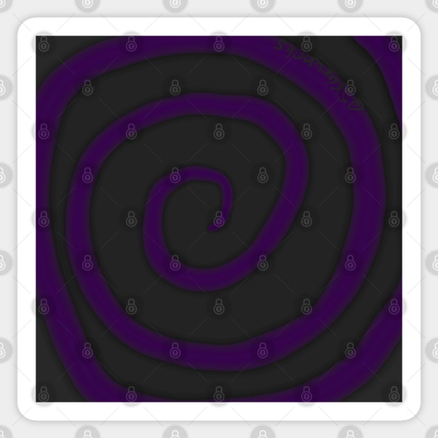 Purple Swirl Sticker by AlienClownThings